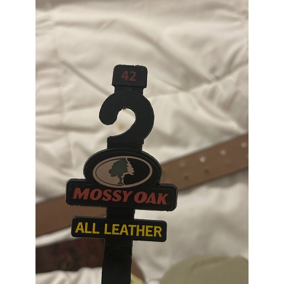 Mossy Oak Men's Genuine Leather Belt Size 42 Camouflage Buckle Black - Picture 7 of 7